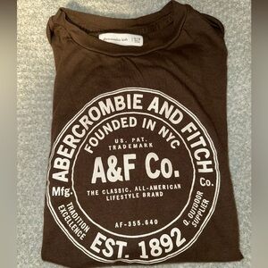 Abercrombie & Fitch Dark Brown Logo Tee